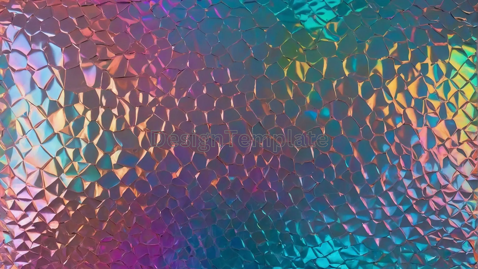 Kaleidoscopic Metal Mesh Rainbow Foil PNG